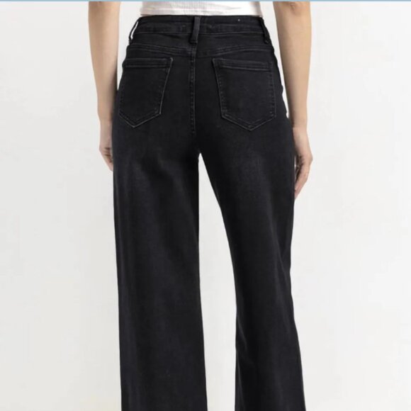 Casual Mid-Rise Denim Multi-Pocket Wide Leg Jeans - Picture 3 of 4